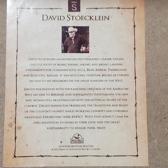 David Stoecklein " Winter Save Barnwood Shadow Box". Western  Wood  Barbwire.Art - Picture 7 of 8